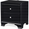 ClickDecor Edmond 2 Drawer Nightstand with USB Black