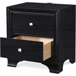 ClickDecor Edmond 2 Drawer Nightstand with USB Black
