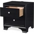 ClickDecor Edmond 2 Drawer Nightstand with USB Black