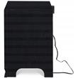 ClickDecor Edmond 2 Drawer Nightstand with USB Black
