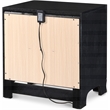 ClickDecor Edmond 2 Drawer Nightstand with USB Black