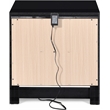 ClickDecor Edmond 2 Drawer Nightstand with USB Black