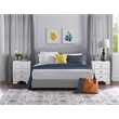 ClickDecor Edmond 3 Drawer Nightstand with USB White