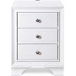 ClickDecor Edmond 3 Drawer Nightstand with USB White