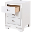ClickDecor Edmond 3 Drawer Nightstand with USB White