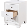 ClickDecor Edmond 3 Drawer Nightstand with USB White