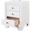 ClickDecor Edmond 3 Drawer Nightstand with USB White