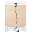 ClickDecor Edmond 3 Drawer Nightstand with USB White