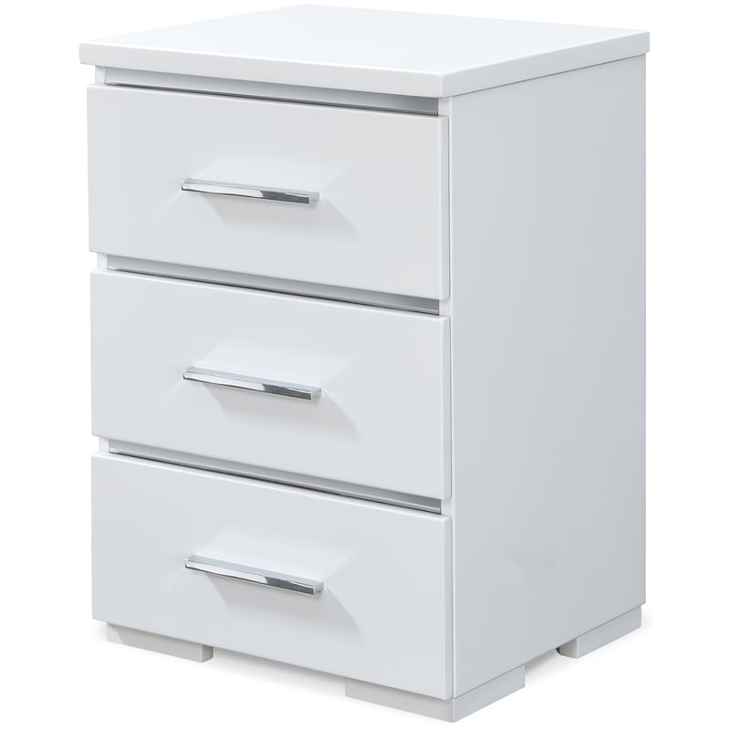 Finch Belmont 3 Drawer Nightstand White