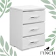 Finch Belmont 3 Drawer Nightstand White
