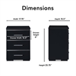 Finch Belmont 3 Drawer Nightstand Black