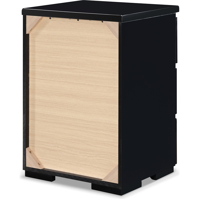 Finch Belmont 3 Drawer Nightstand Black