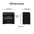 Finch Belmont 2 Drawer Nightstand Black