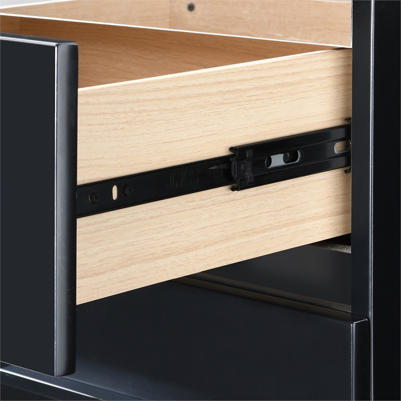 Finch Belmont 2 Drawer Nightstand Black