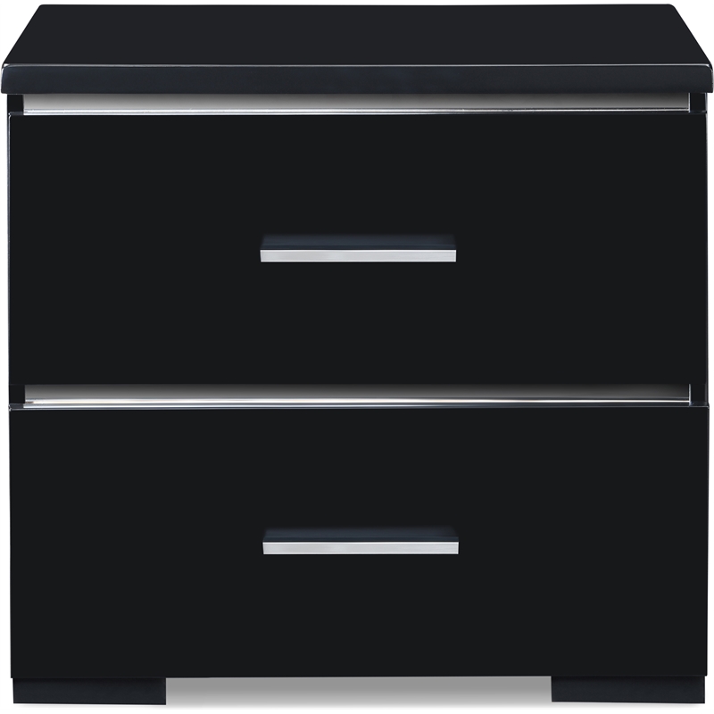 Finch Belmont 2 Drawer Nightstand Black