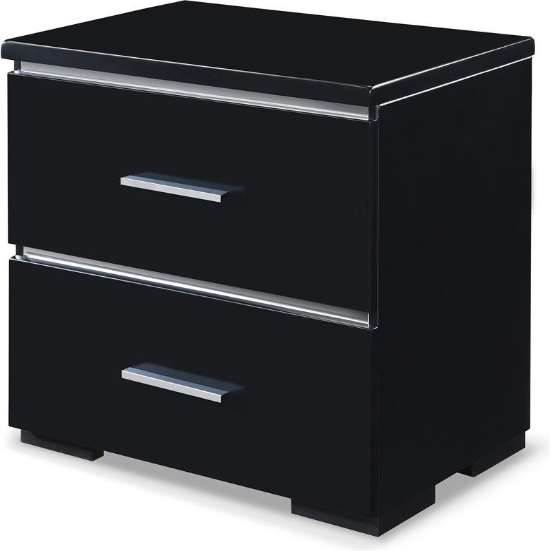 Finch Belmont 2 Drawer Nightstand Black