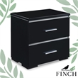 Finch Belmont 2 Drawer Nightstand Black