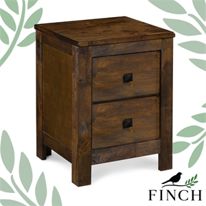 finch stratford 2 drawer nightstand classic brown