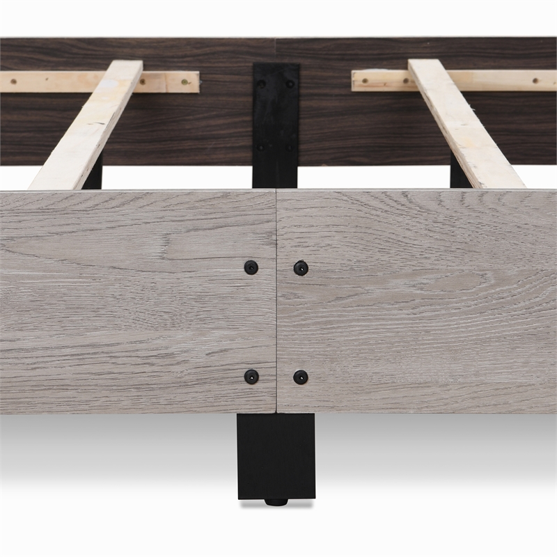 ClickDecor Kenton Platform Bed Queen Size Light Gray