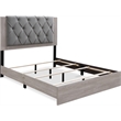 ClickDecor Kenton Platform Bed Queen Size Light Gray
