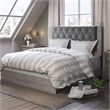 ClickDecor Kenton Platform Bed Queen Size Light Gray