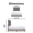ClickDecor Kenton Platform Bed Queen Size Light Gray