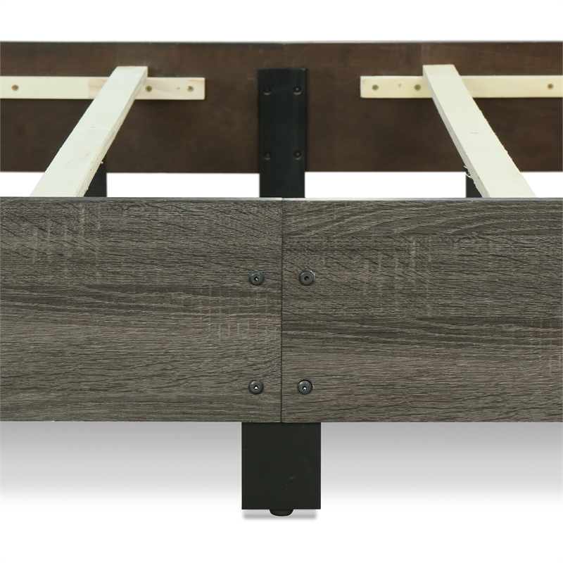 ClickDecor Kenton Platform Bed Queen Size Gray