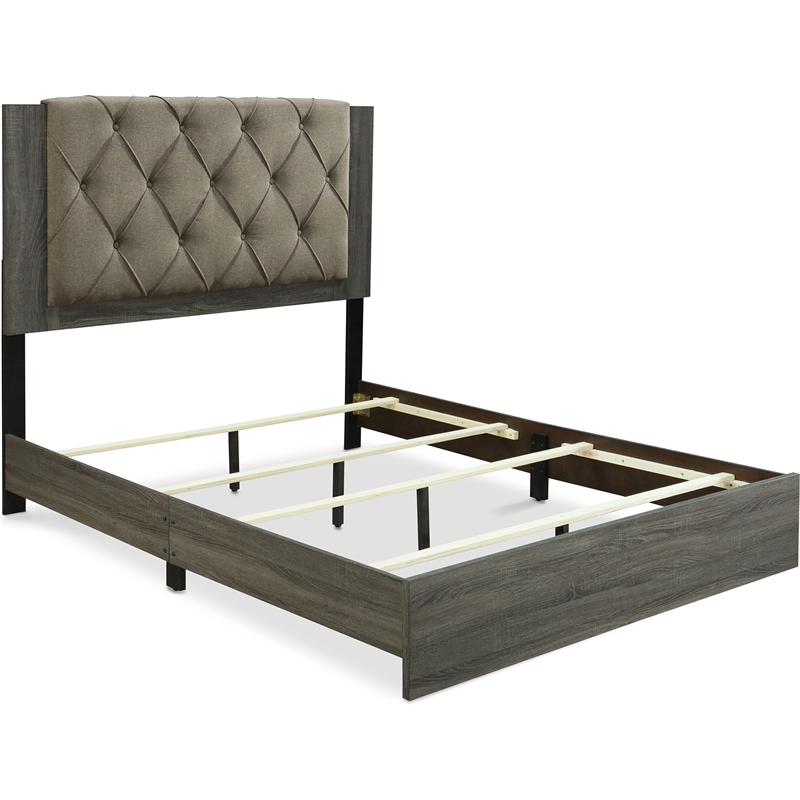 ClickDecor Kenton Platform Bed Queen Size Gray