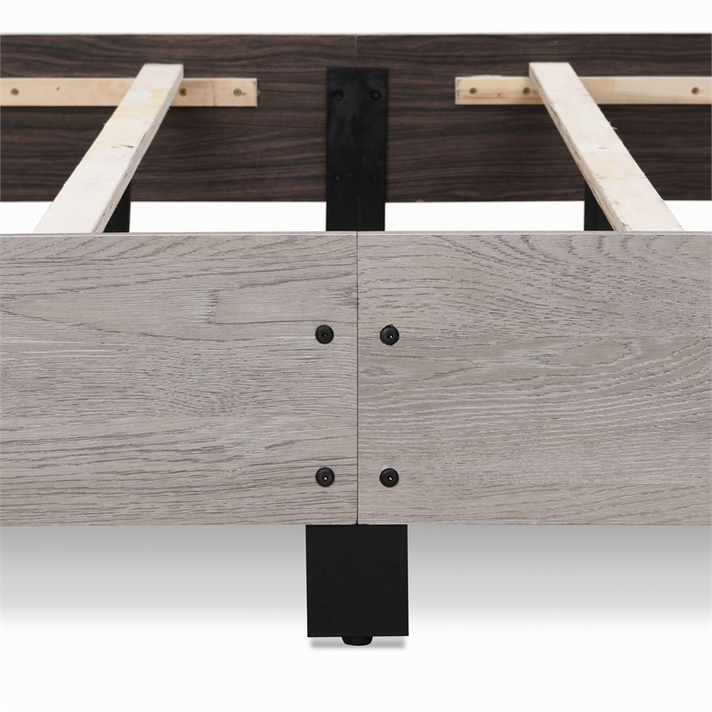 ClickDecor Kenton Platform King Bed in Light Gray