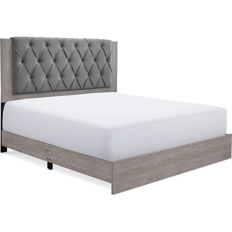 ClickDecor Kenton Platform King Bed in Light Gray