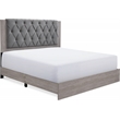 ClickDecor Kenton Platform King Bed in Light Gray