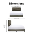 ClickDecor Kenton Platform Bed King Size Gray