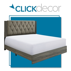 clickdecor kenton platform bed king size gray