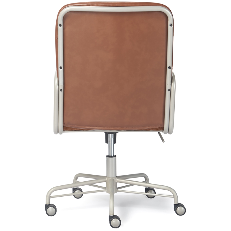 Finch Franklin Modern Leather Desk Chair Brown