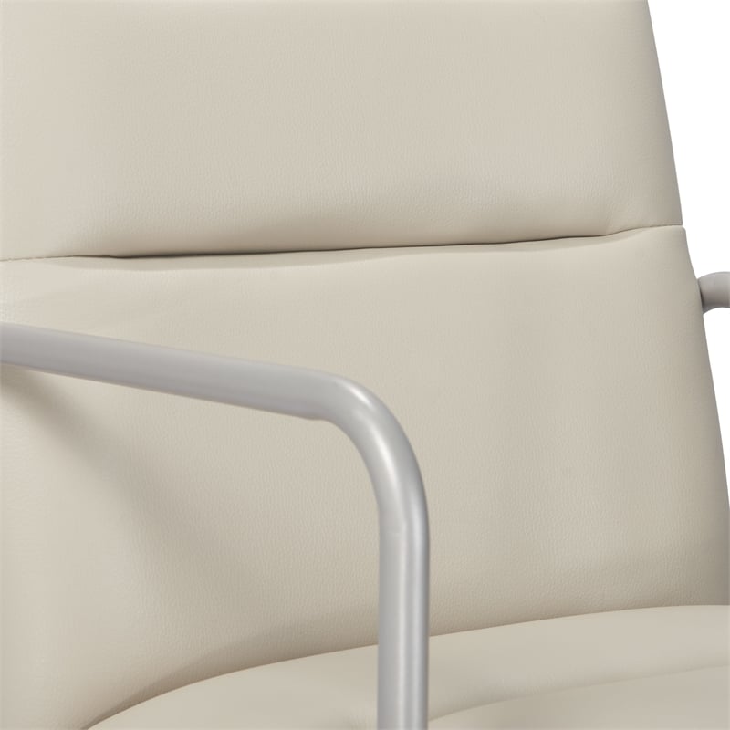 Finch Franklin Modern Leather Desk Chair White