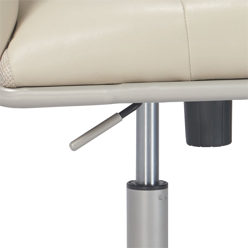 Finch Franklin Modern Leather Desk Chair White