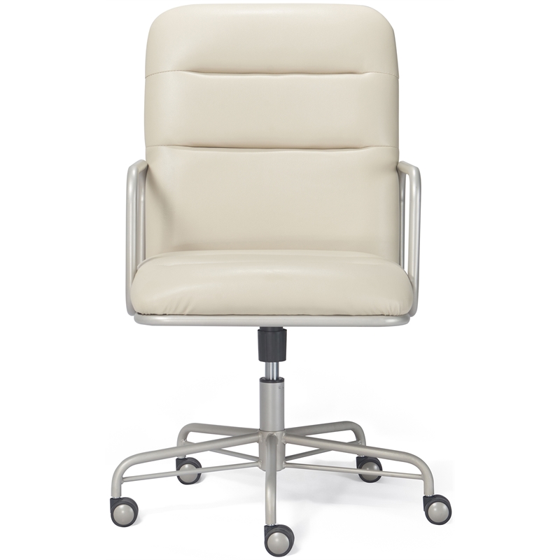 Finch Franklin Modern Leather Desk Chair White