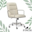 Finch Franklin Modern Leather Desk Chair White