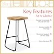 Adore Decor Mason Counter Stool Light Beige