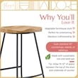 Adore Decor Mason Counter Stool Light Beige