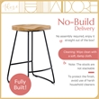 Adore Decor Mason Counter Stool Light Beige