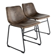Finch Jackson Natural Distressed Leather Chair in Brown (Set of 2)