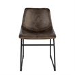 Finch Jackson Natural Distressed Leather Chair in Brown (Set of 2)