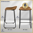 Finch Landon Bar Stool in Brown (Set of 2)