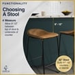 Finch Landon Bar Stool in Brown (Set of 2)