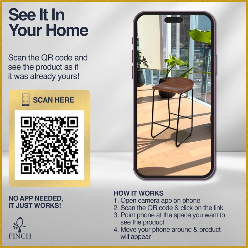 Finch Landon Bar Stool in Brown (Set of 2)