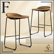 Finch Landon Bar Stool in Brown (Set of 2)