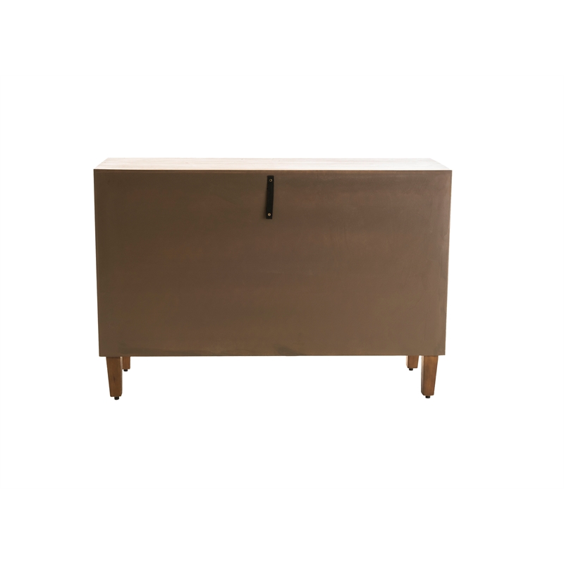 Finch Sawyer Solid Ash Wood Frame 3-Doors Cabinet in Brown