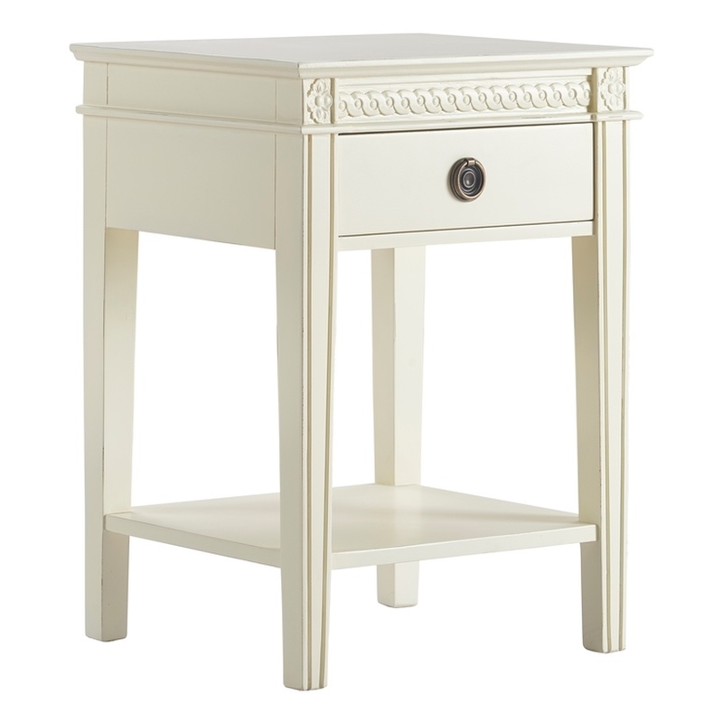 Finch Westport 1 Drawer End Table Vintage Cream