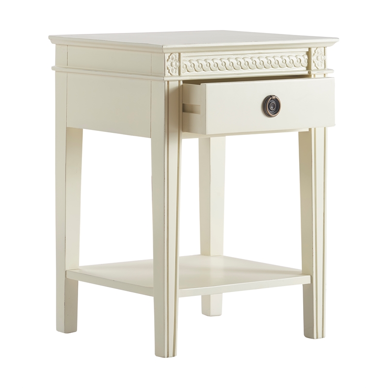 Finch Westport 1 Drawer End Table Vintage Cream